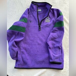 Vintage Reebok NBA Milwaukee Bucks Quarter Zip Fleece Pullover